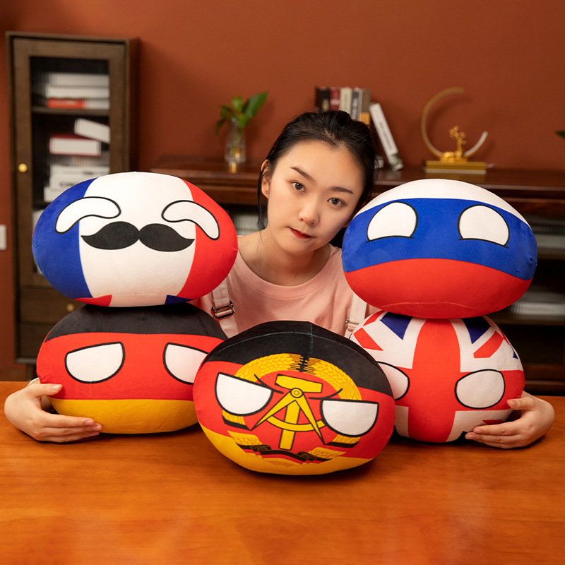 Table Tennis France - Boneka Polandball Kawaii 10-30cm, Mainan Boneka
