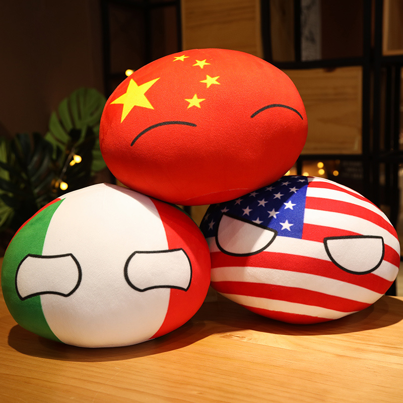 Table Tennis France - Mainan bola negara Polandball 10/30/50cm liontin