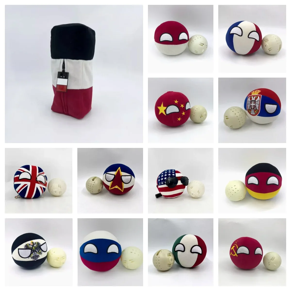 Boneka mewah countryball Jerma - Table Tennis France ulasan dan harga
